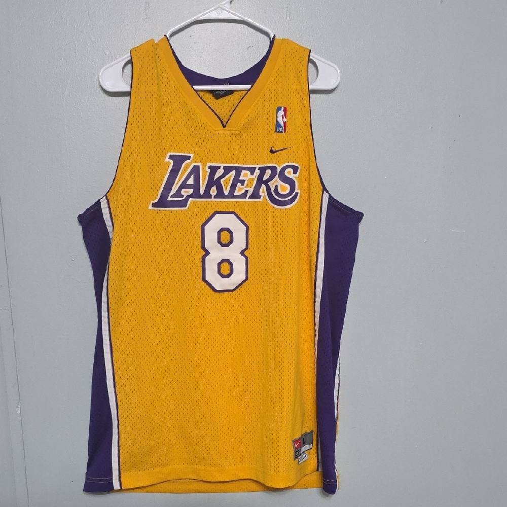 Nike Lakers Gold and Purple Basketball Jersey